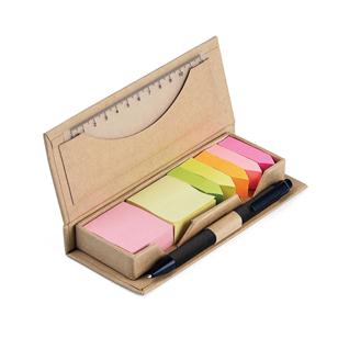 Bloquinhos de anotações ecológico com régua plástica