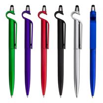Caneta Plástica Touch com Suporte para Celular