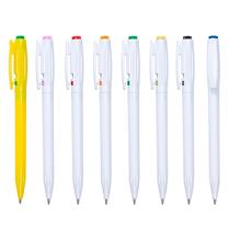 Caneta Plástica C/ Detalhes Coloridos