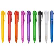 Caneta Plástica Translúcida com Acionador