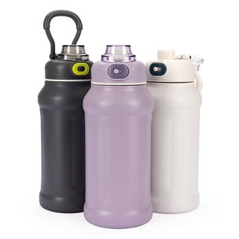 Garrafa Térmica Inox 850ml C/ Canudo Reutilizável