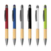 Caneta Touch Screen Alumínio e Bambu