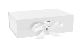 Caixa Dobrável Papel e Cetim (M) 33x25x12 cm