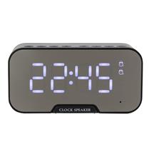 Caixa de Som Multimídia com Relógio e Suporte para Celular