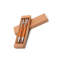 Conjunto de Esferográfica e Lapiseira em Papel Kraft