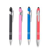 Caneta Emborrachada Touch Prata