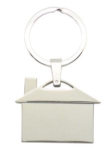 Chaveiro de Metal Brilhante, Formato Casa